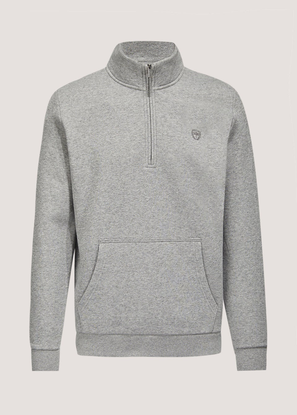 Grey Essential Half Zip Sweatshirt