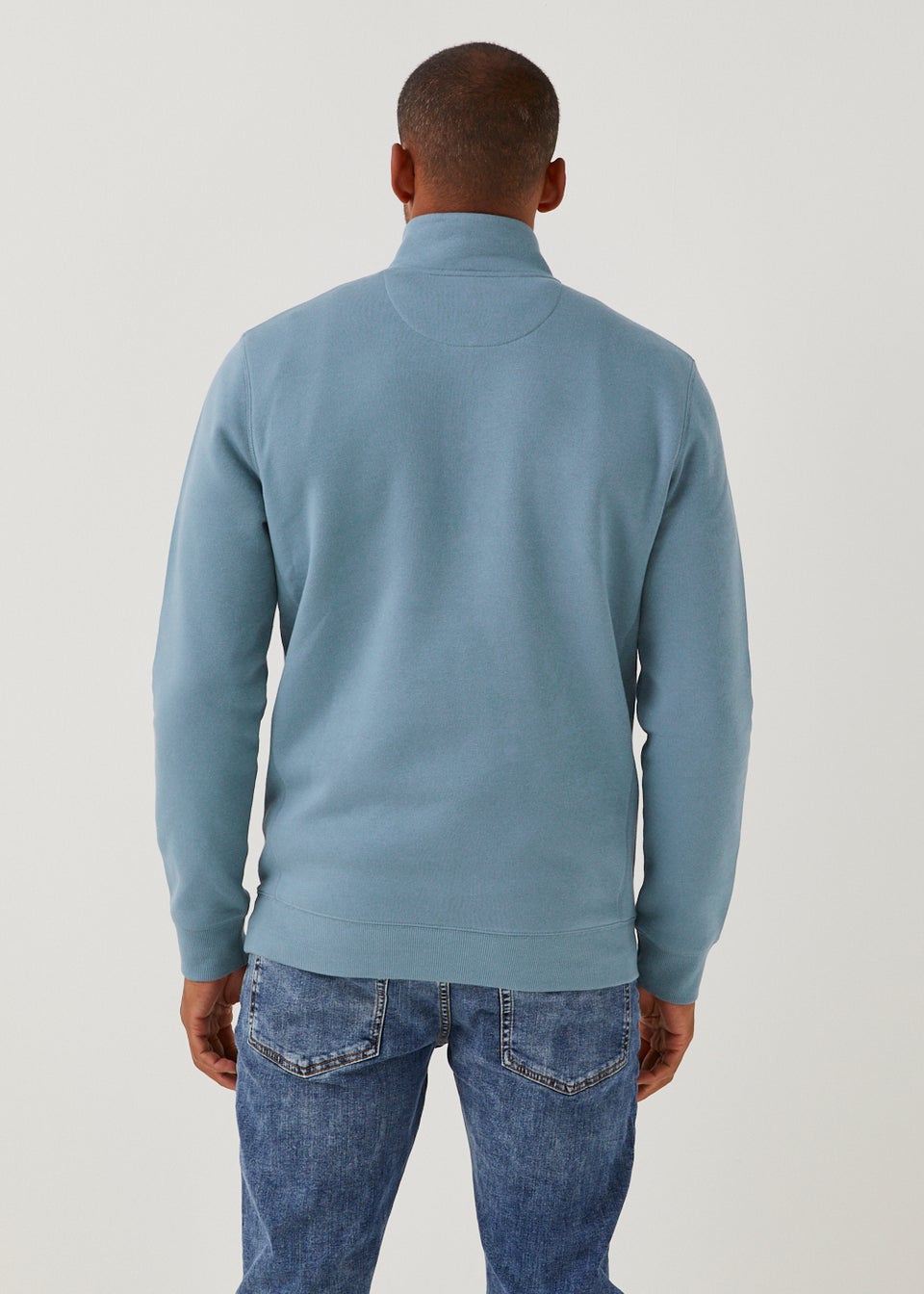 Blue Essential Half Zip Sweatshirt