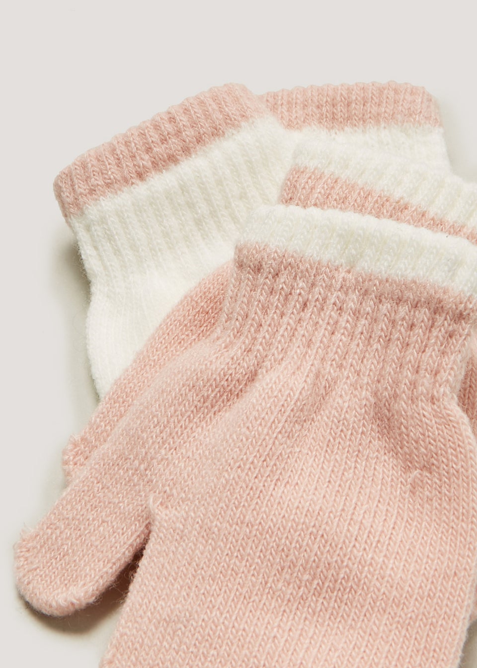 2 Pack Pink & Cream Magic Mittens (3mths-6yrs)