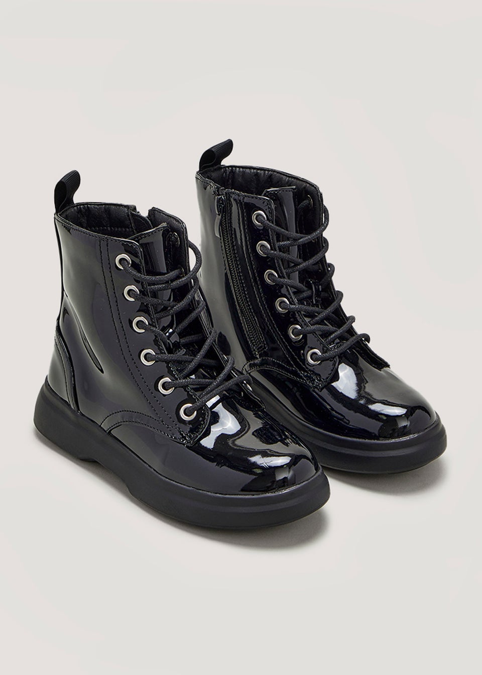 Walkright Lauren Girls Black Patent Ankle Boot-28108 | Shoe Zone