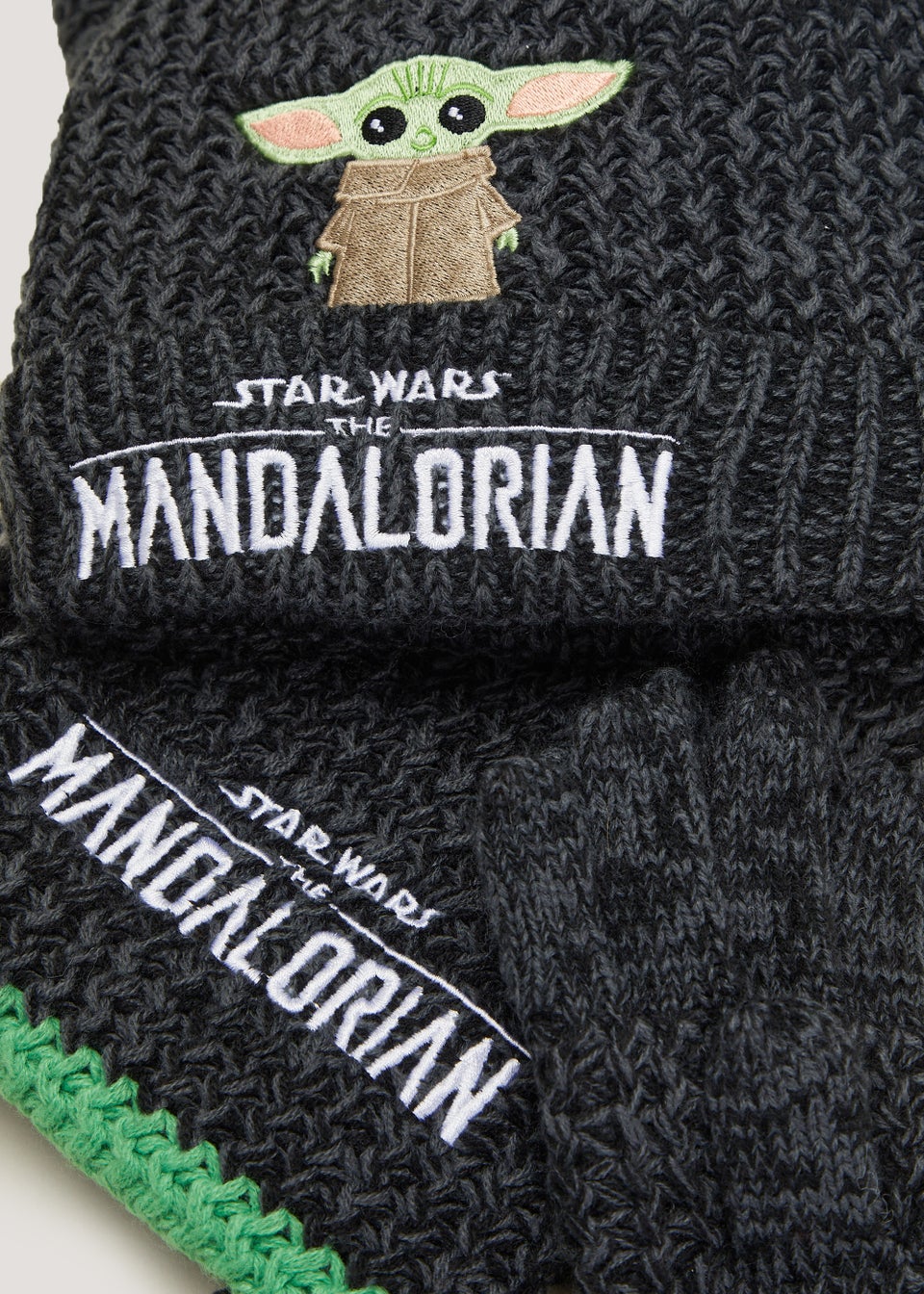 Kids 3 Piece Grey Star Wars Mandalorian Knitted Set (3-10yrs)