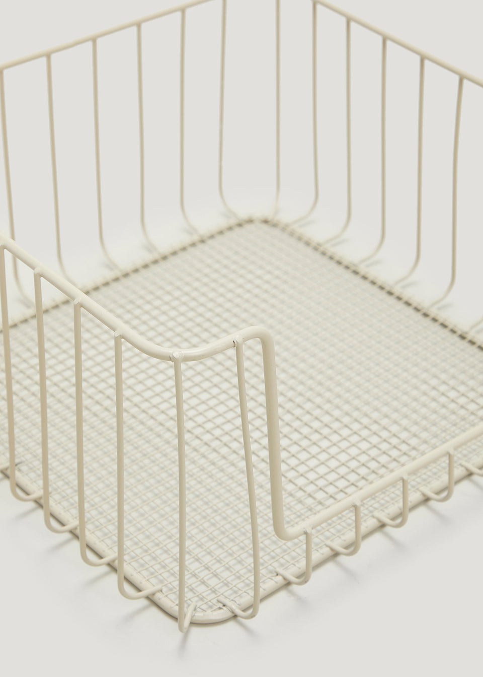 Taupe Wire Stackable Storage Basket (14cm x 24.5cm)