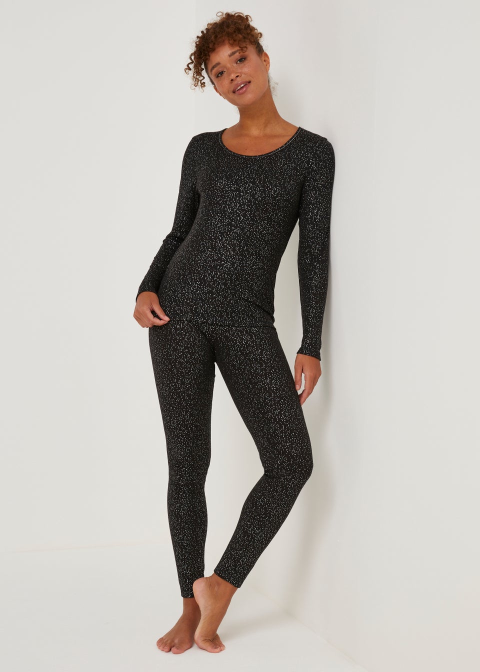 Black Thermal Long Sleeve Top Matalan