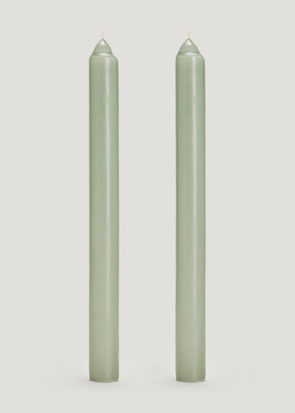 2 Pack Green Dinner Candles (12.5cm)