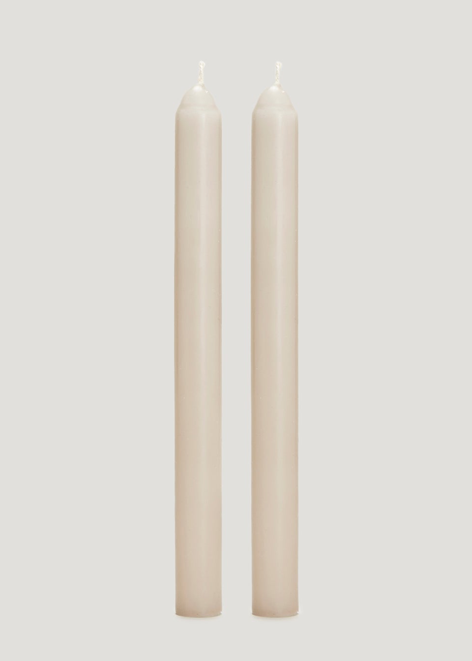 2 Pack Oatmeal Dinner Candles (12.5cm)