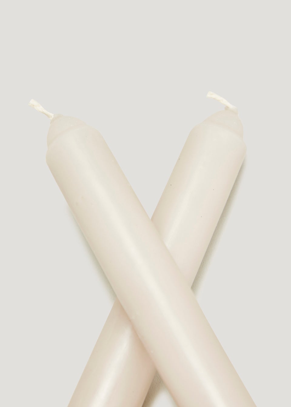 2 Pack Oatmeal Dinner Candles (12.5cm)