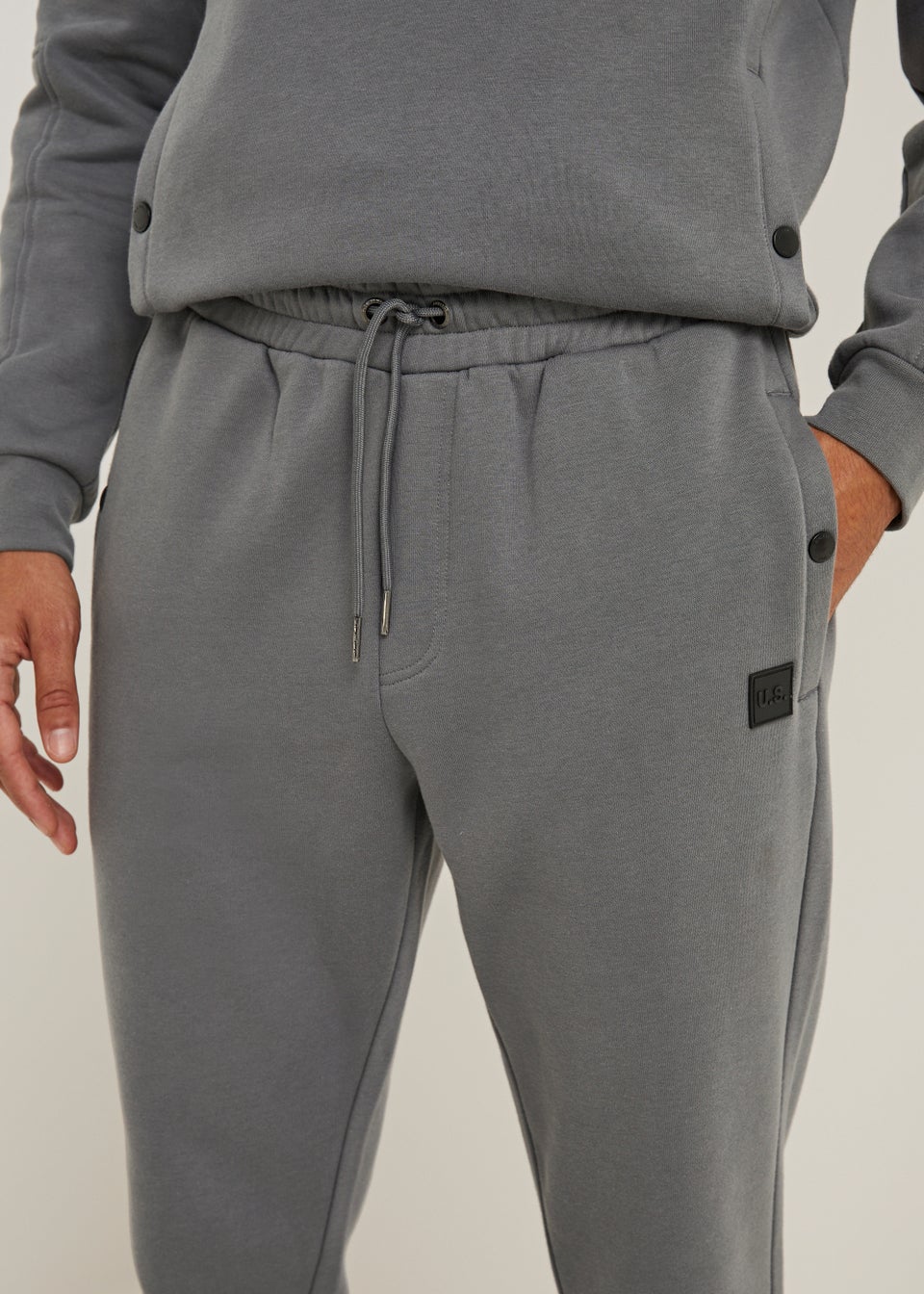 US Athletic Grey Badge Joggers Matalan