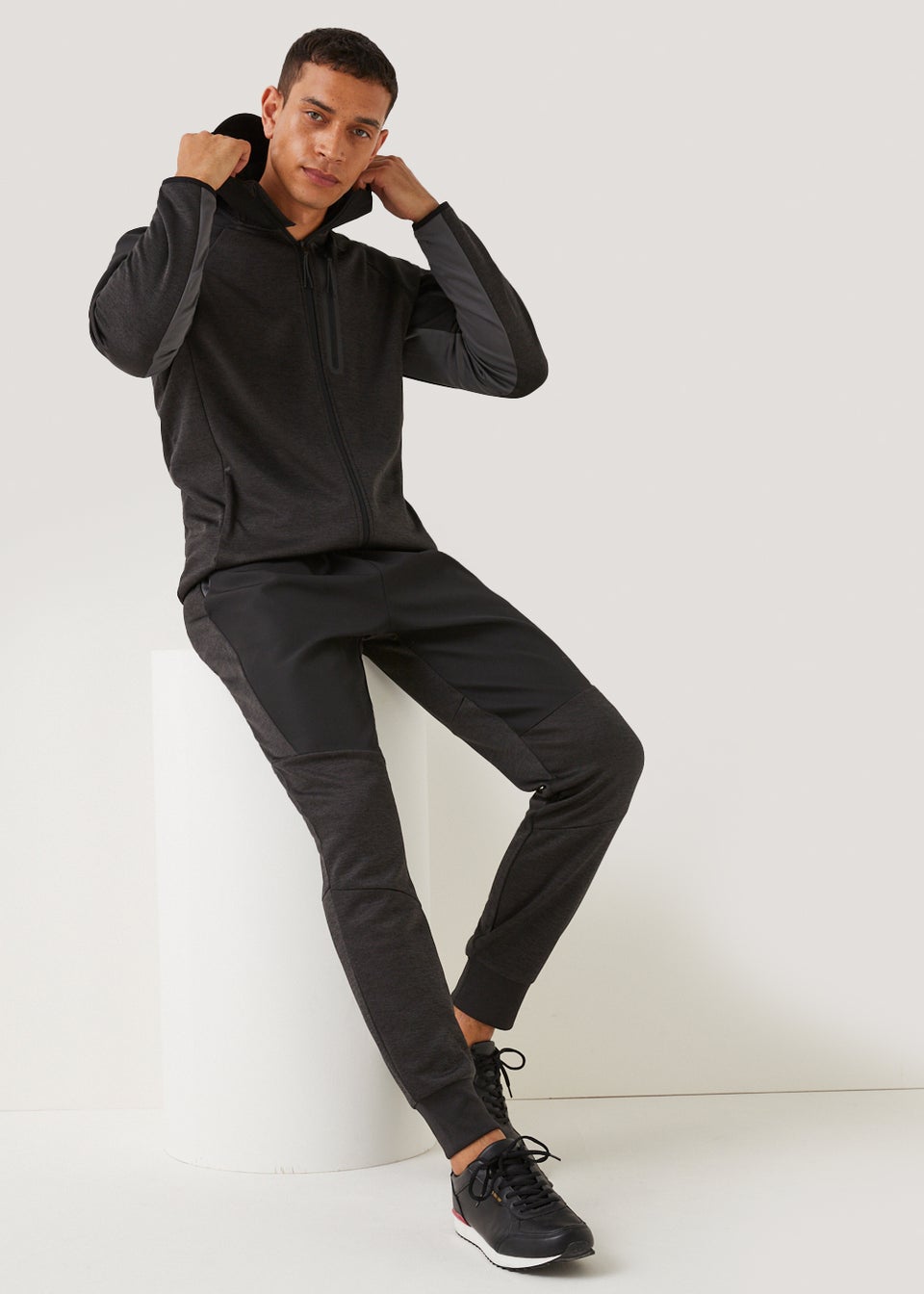 Black athletic joggers deals