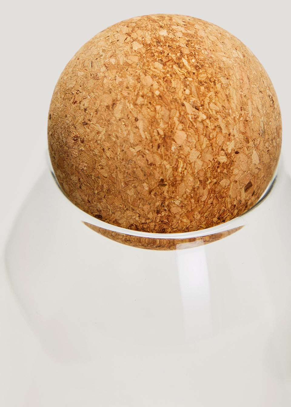 Glass Canister With Round Cork Lid - Medium