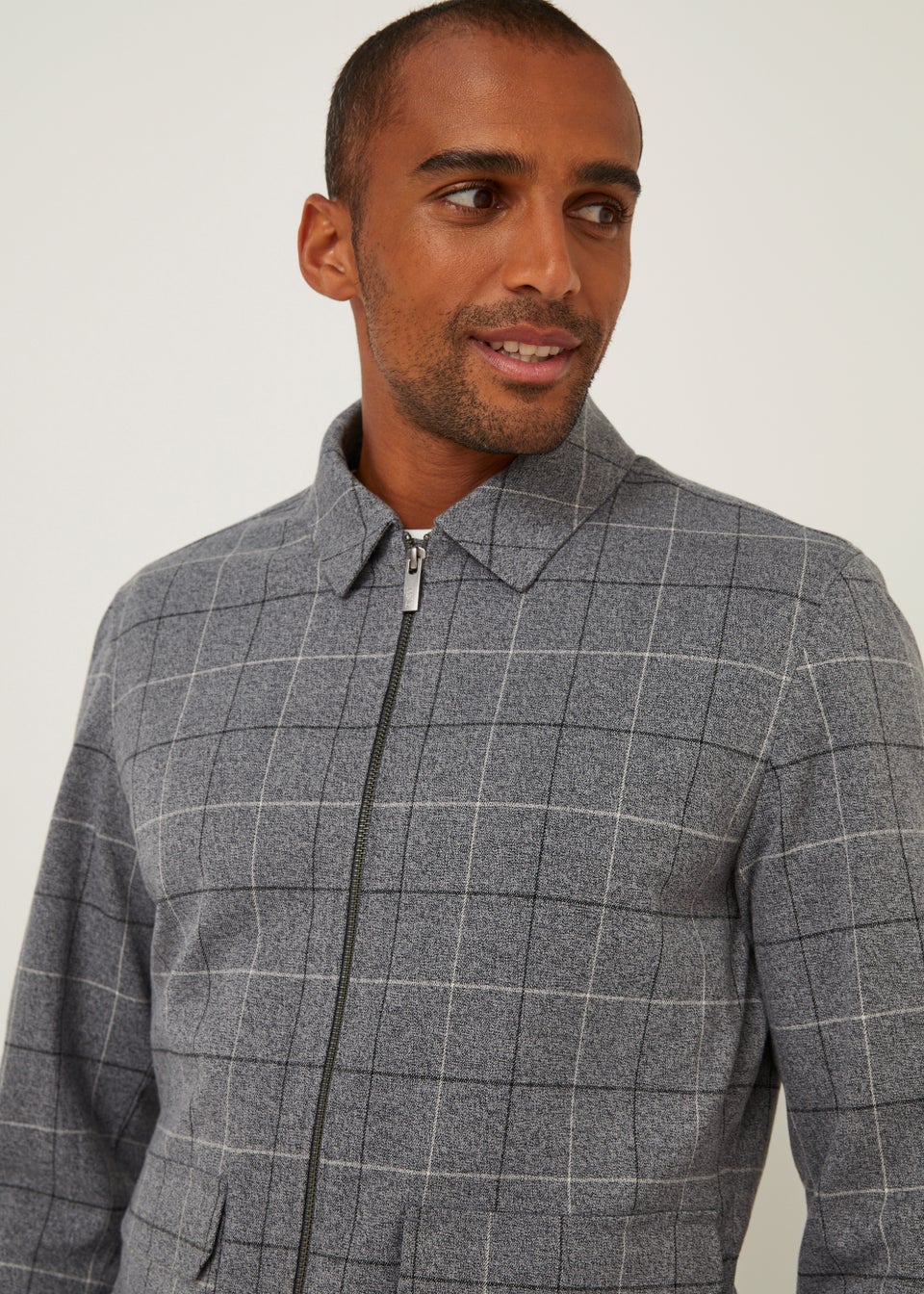 Taylor & Wright Grey Windowpane Co-Ord Shacket
