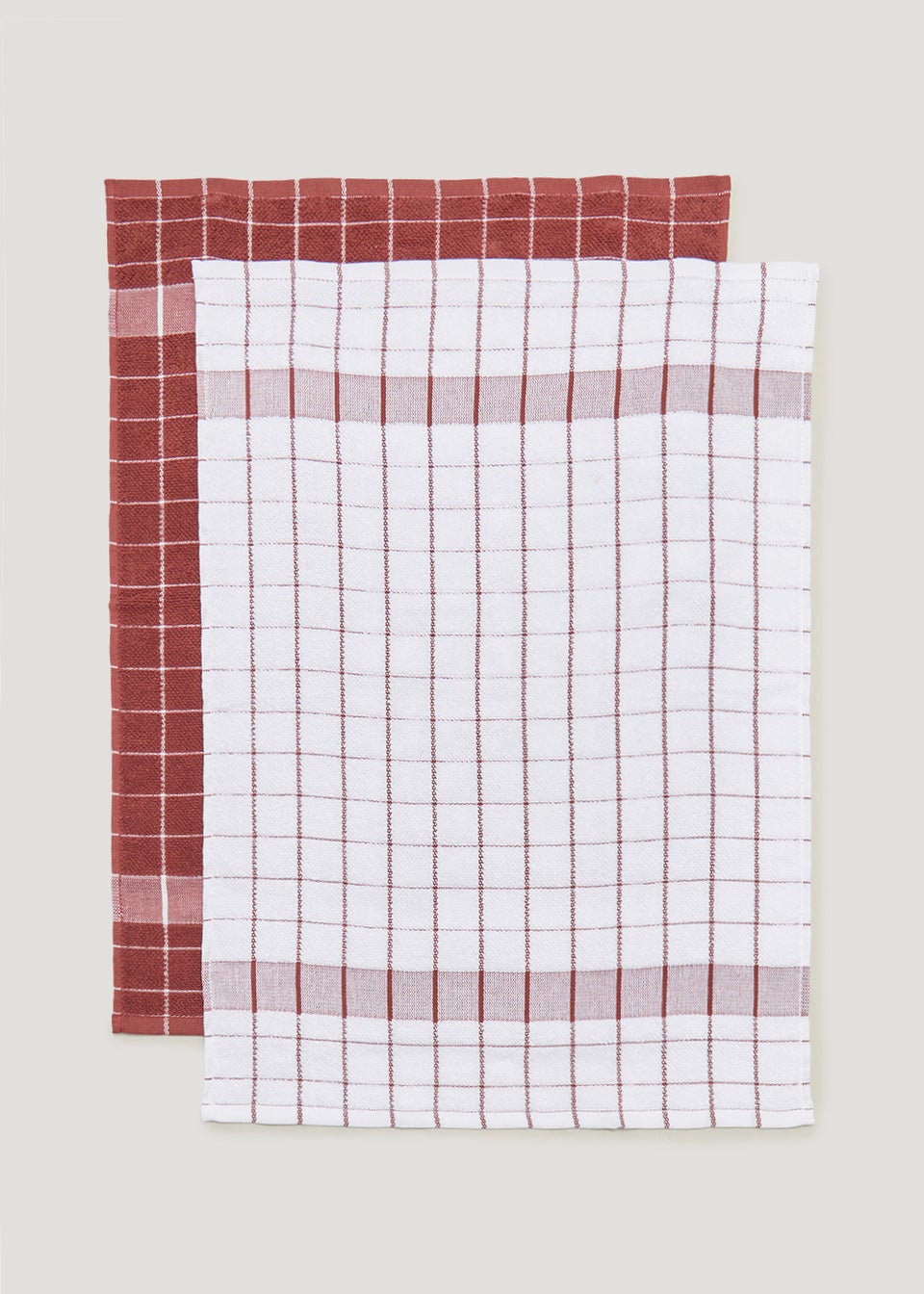 2 Pack Berry Check Jumbo Terry Tea Towels (50cm x 70cm)