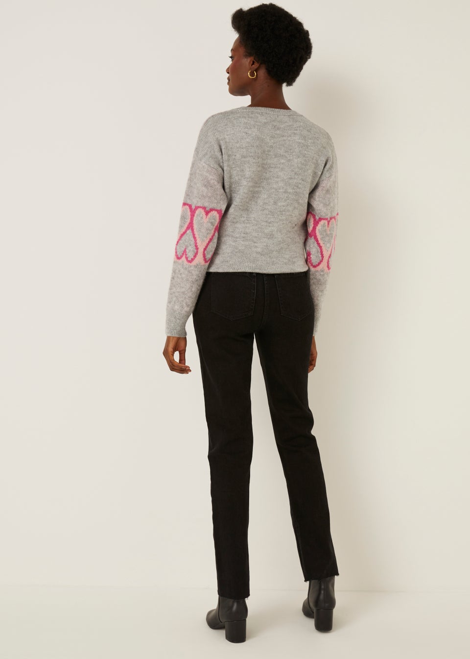 Black Split Hem Jeans