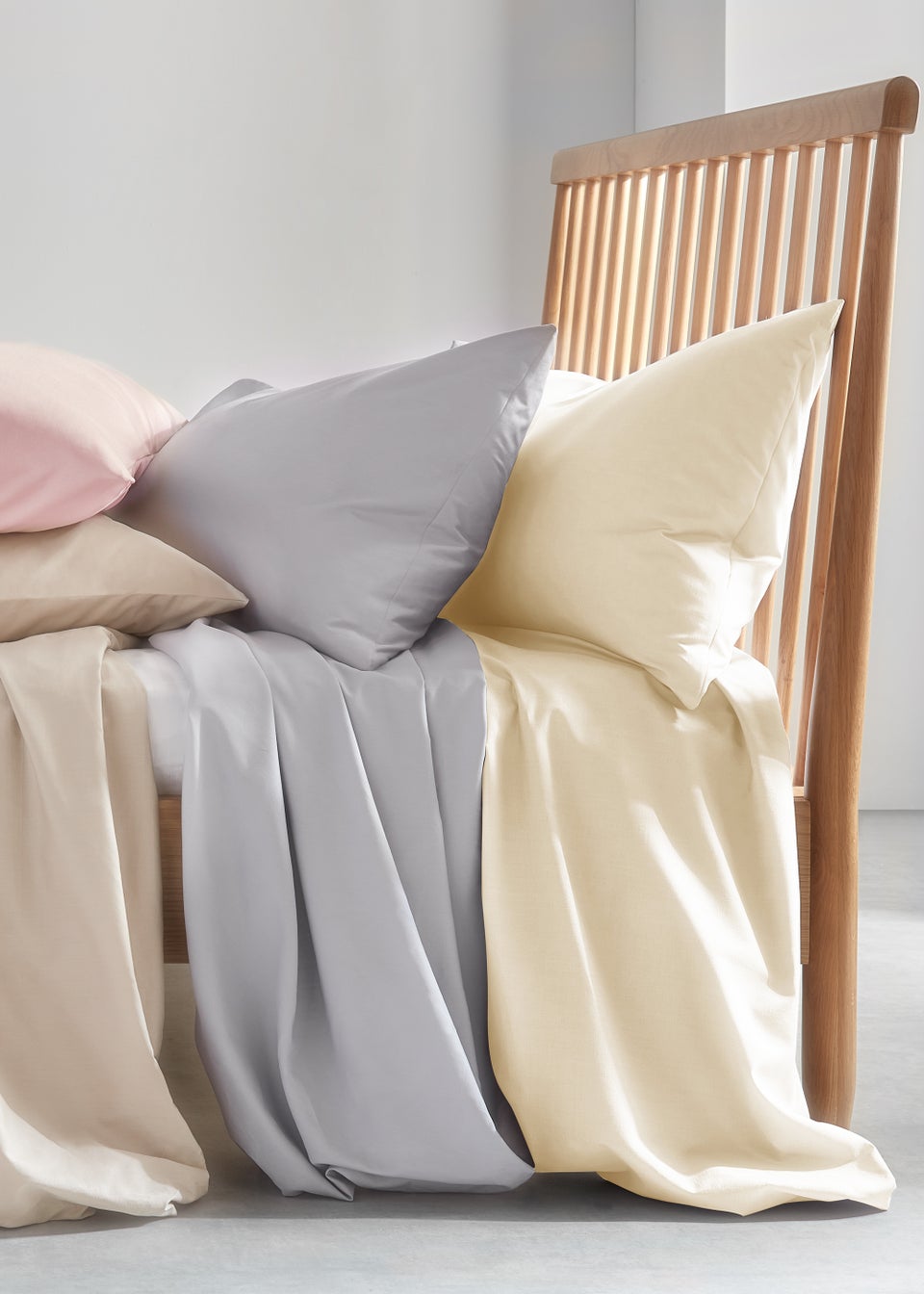 Grey 100% Cotton Fitted Bed Sheet (200 Thread)
