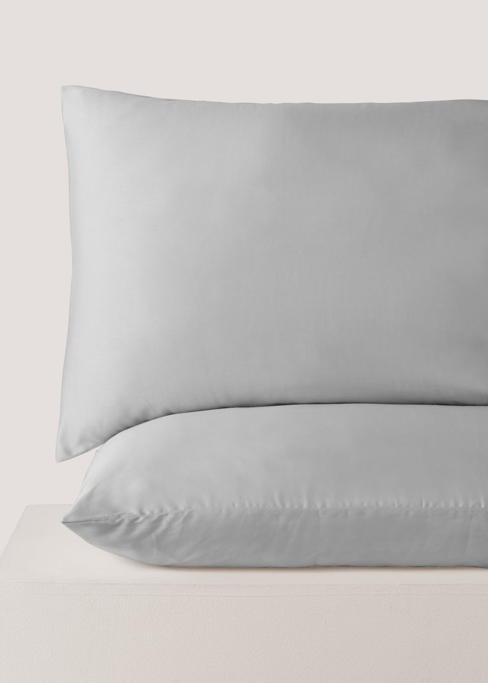 Grey 100% Cotton Housewife Pillowcase Pair (200 Thread)