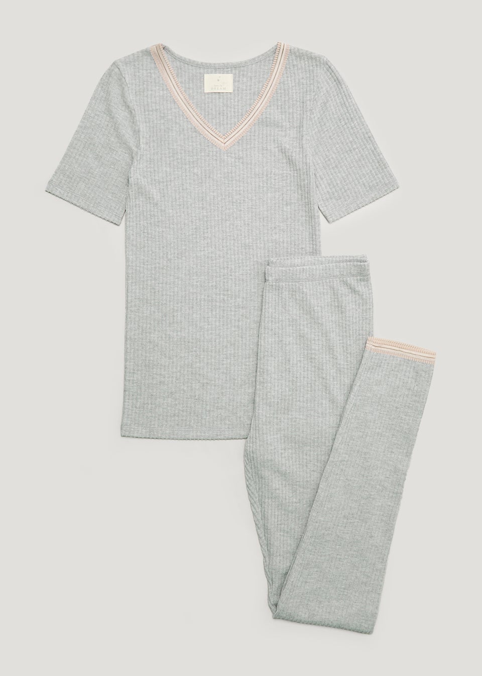 Grey Thermal Top & Leggings Set