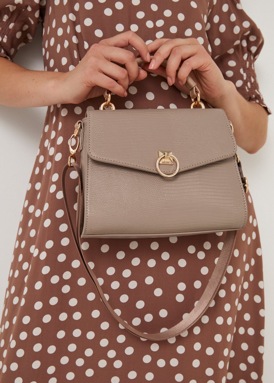 Taupe Mini Tote Bag