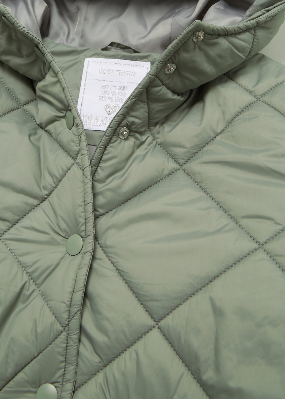 Girls Khaki Quilted Coat 4 13yrs