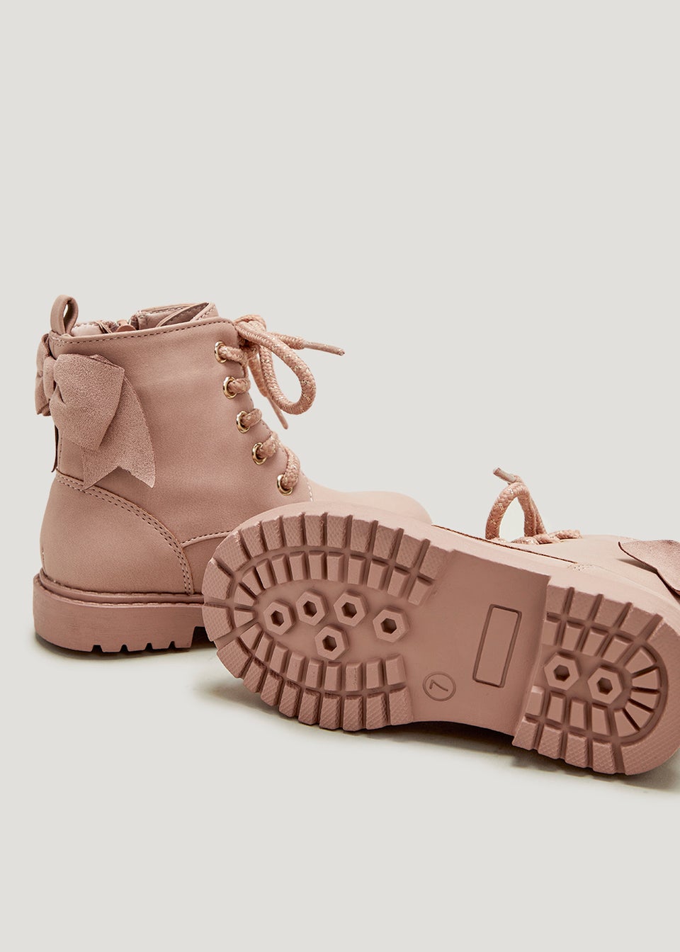 Girls Pink Bow Boots Younger 4 12 Matalan