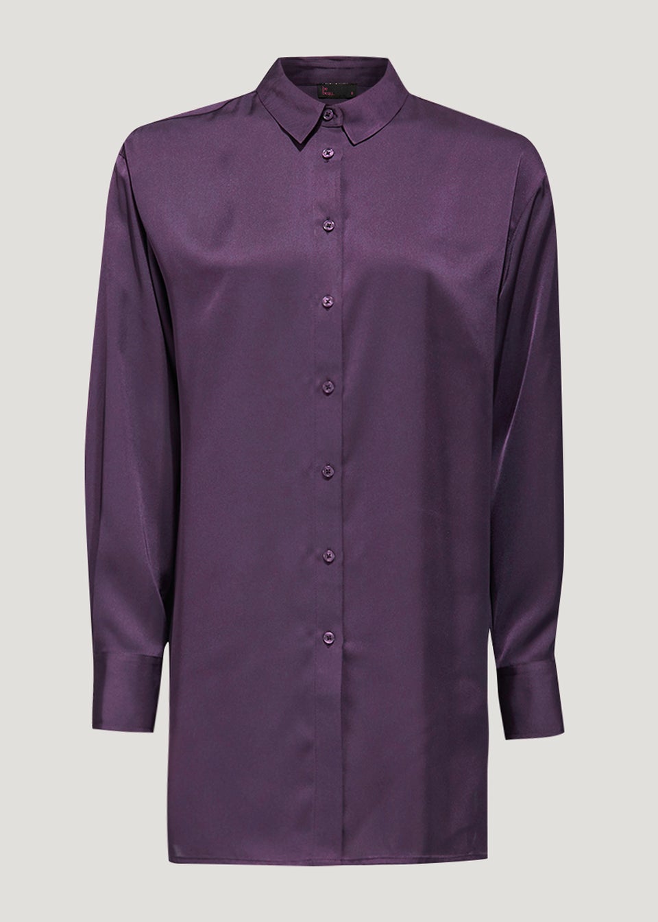 Be Beau Purple Satin Shirt