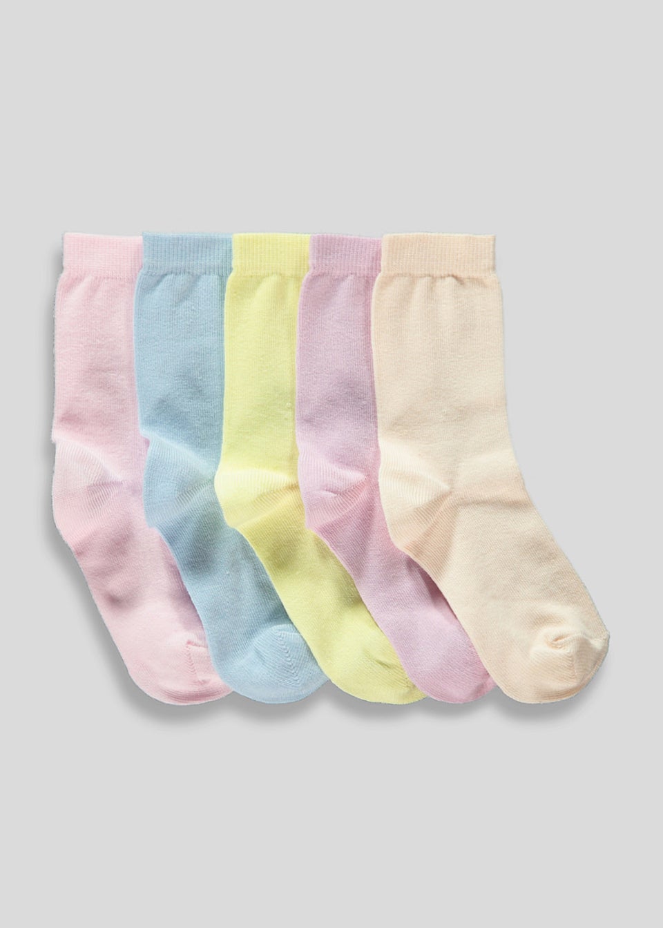 Kids 5 Pack Pastel Ankle Socks (Younger 4-Older 3.5)