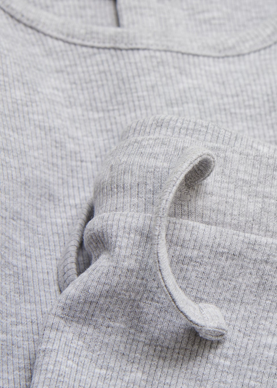 Baby Grey Ribbed Lounge Set (Newborn-23mths)