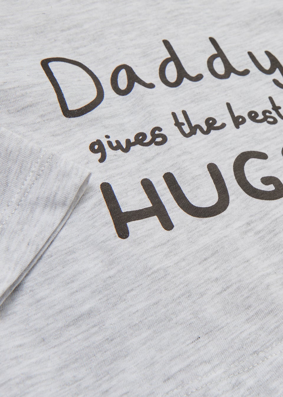 Baby Grey Daddy Slogan T-Shirt (Newborn-23mths)