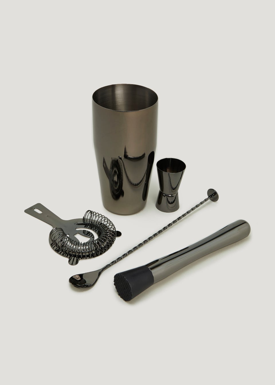 5 Piece Grey Cocktail Accessories Set