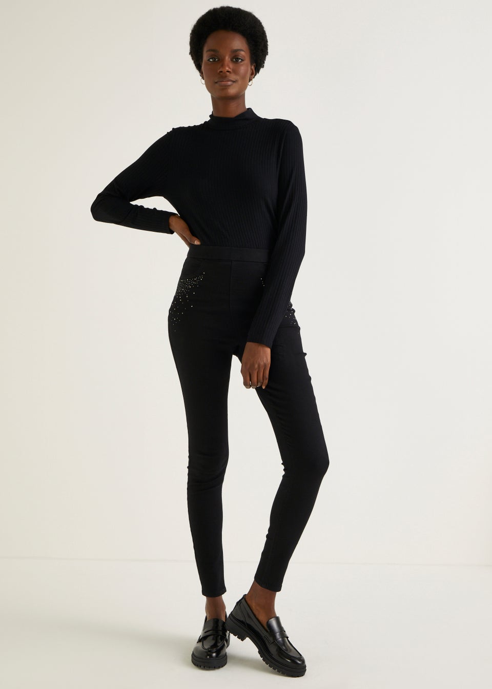 April Mid Wash Sparkle Super Skinny Jeans Matalan