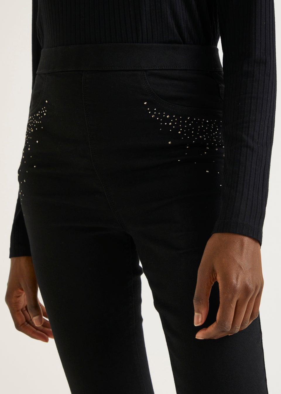 April Mid Wash Sparkle Super Skinny Jeans
