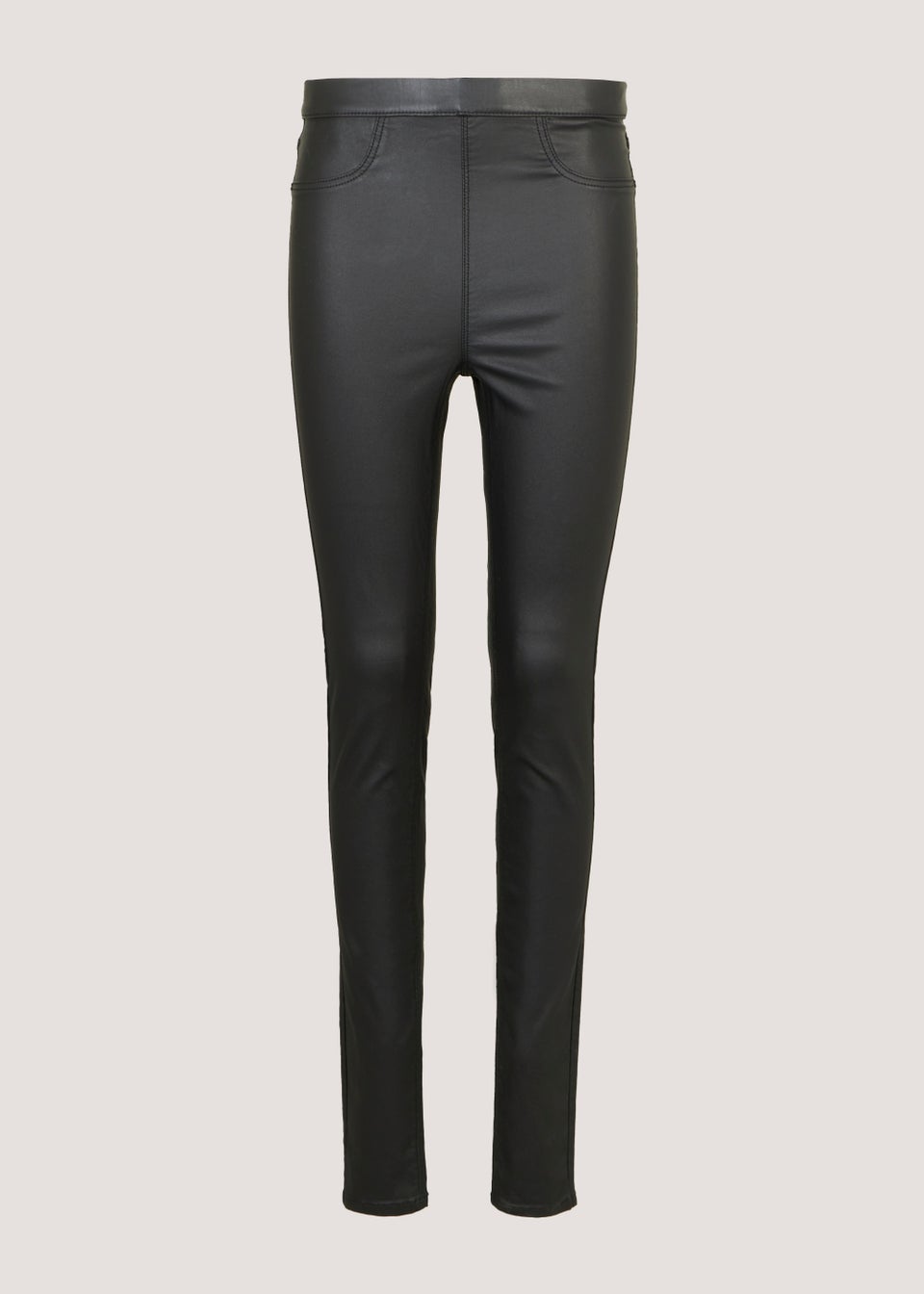 Rosie Black Coated Jeggings Long Length Matalan
