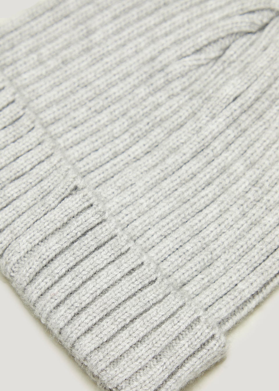Grey Ribbed Baby Beanie Hat (Newborn-24mths)