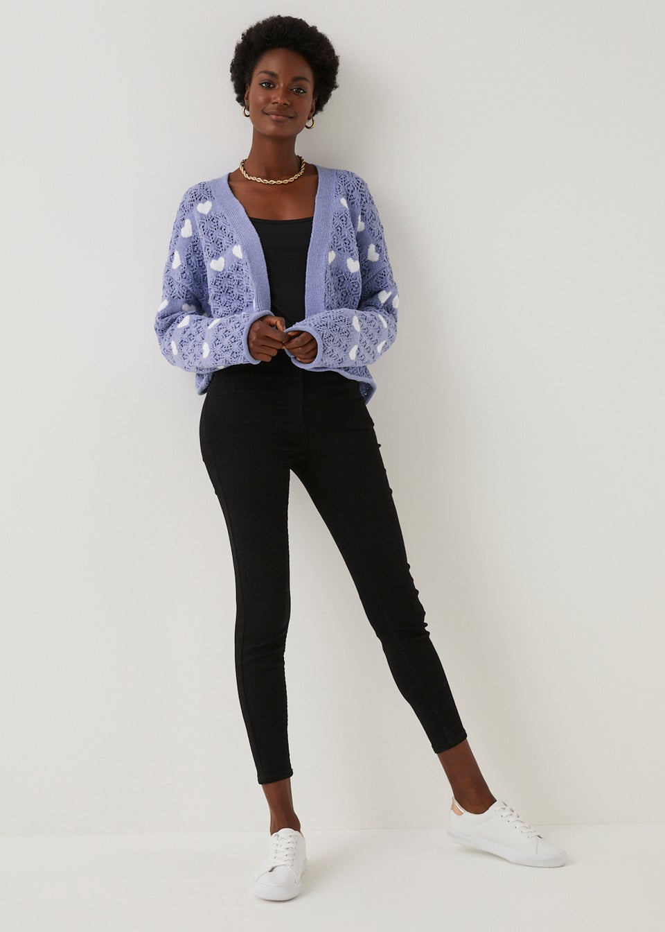 Violet Heart Pointelle Cardigan
