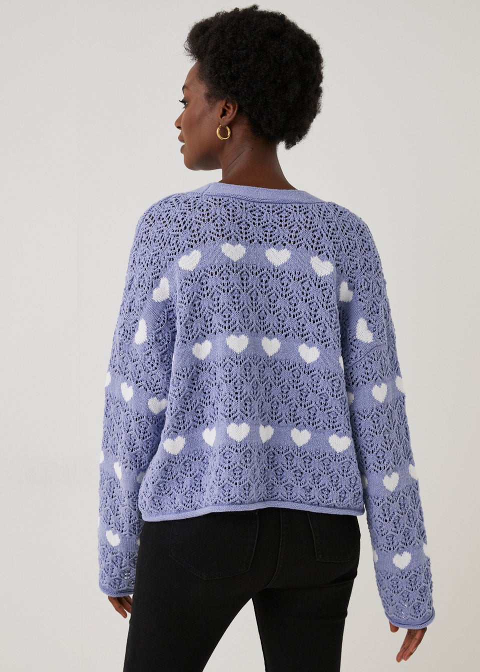 Violet Heart Pointelle Cardigan