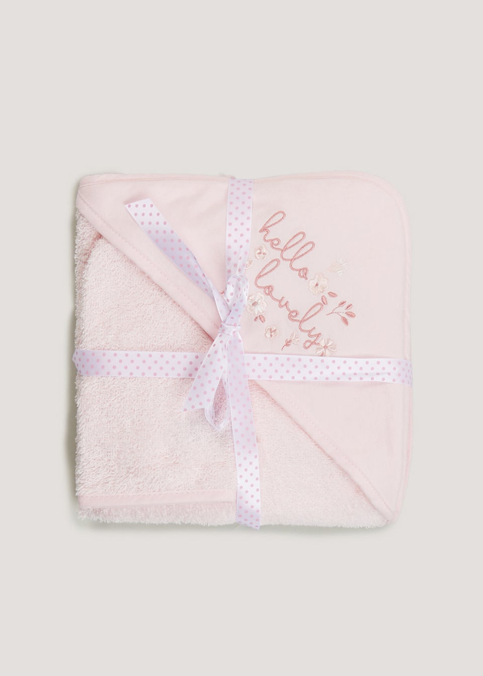 Pink Floral Hooded Towel & Wash Mitt Set (One Size)