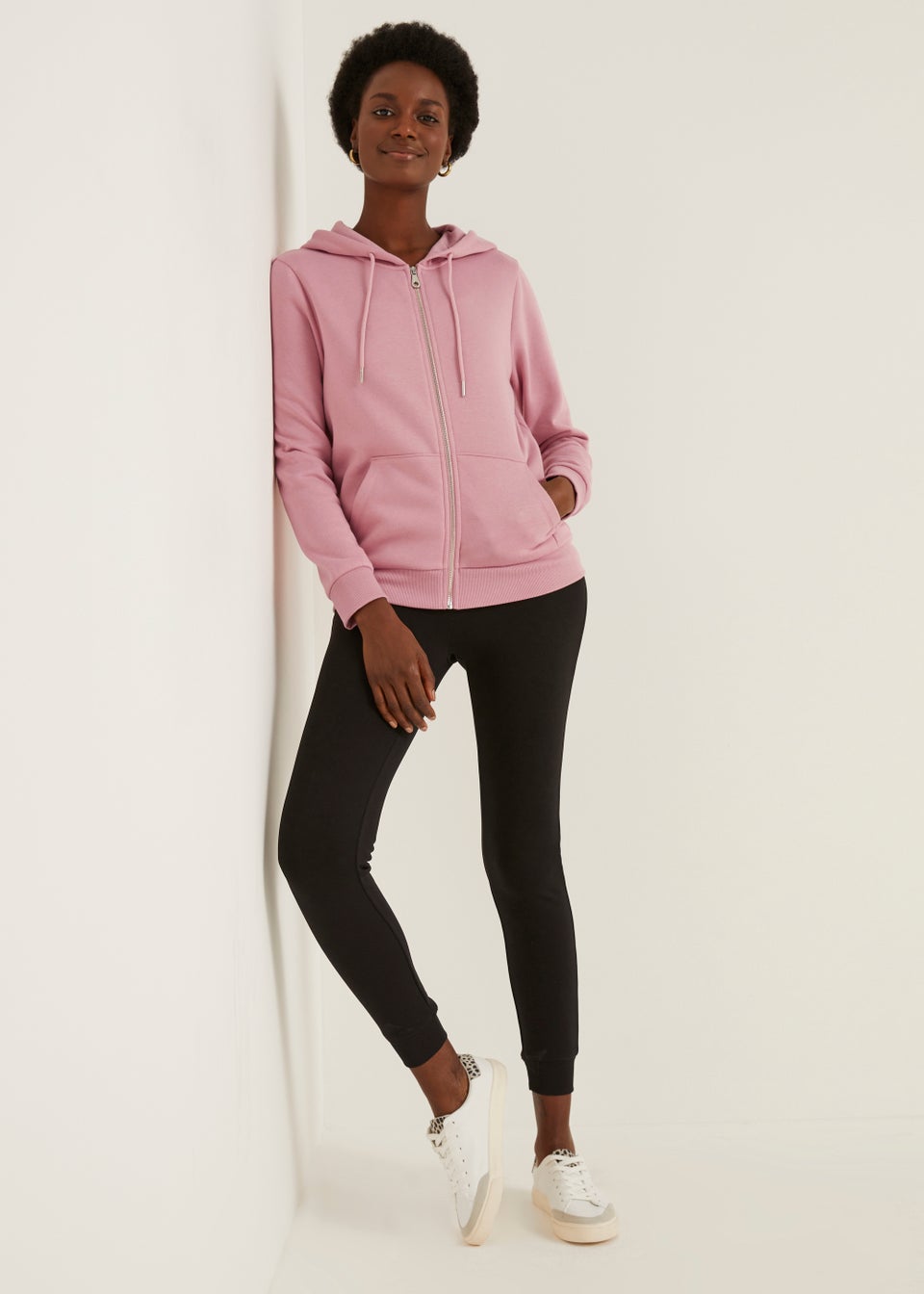 Light Pink Zip Up Hoodie Matalan