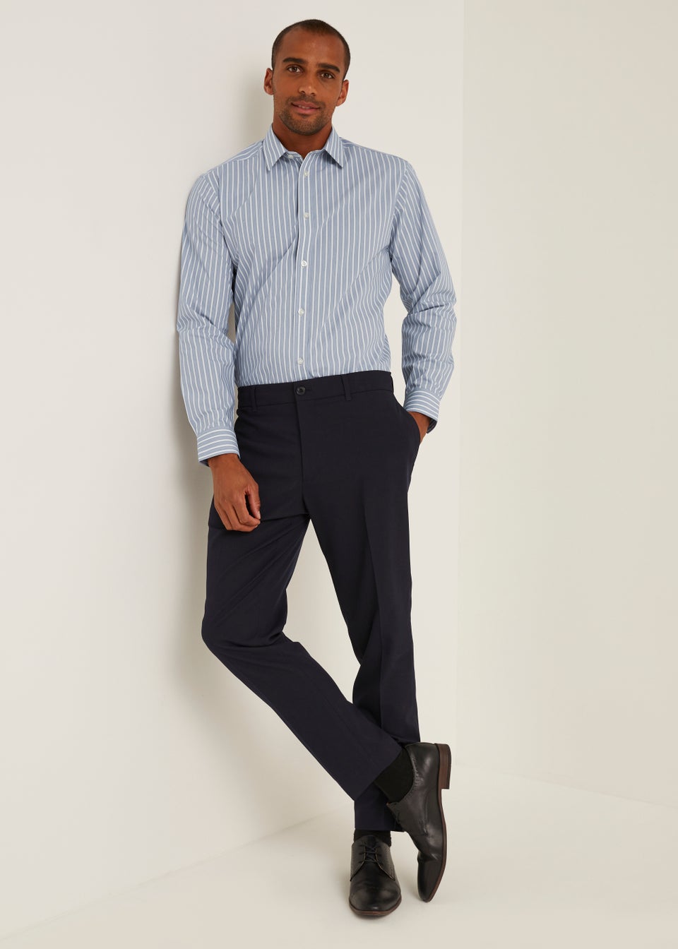 Taylor & Wright Blue Stripe Regular Fit Shirt