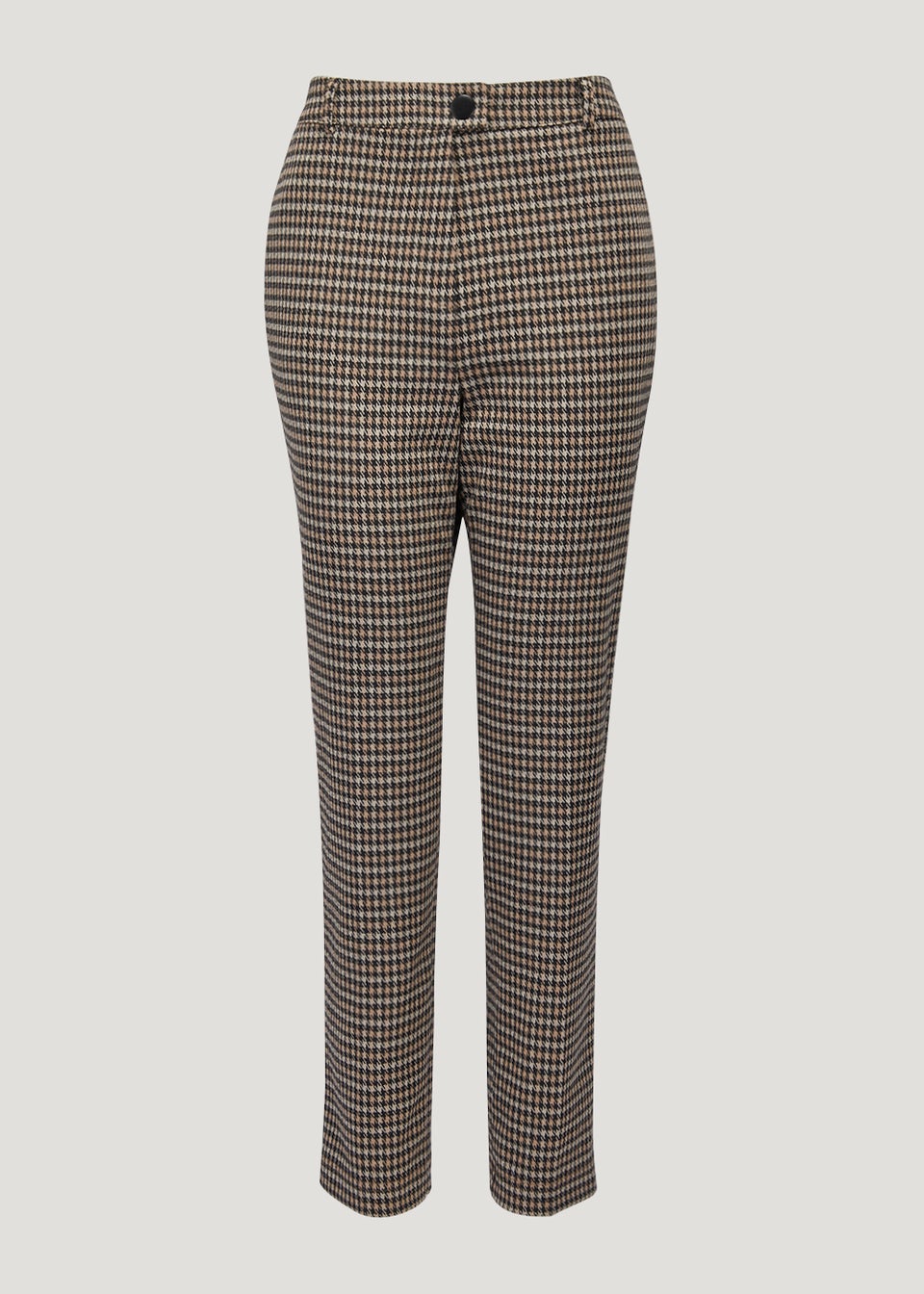 Brown Heritage Check Elastic Back Trousers