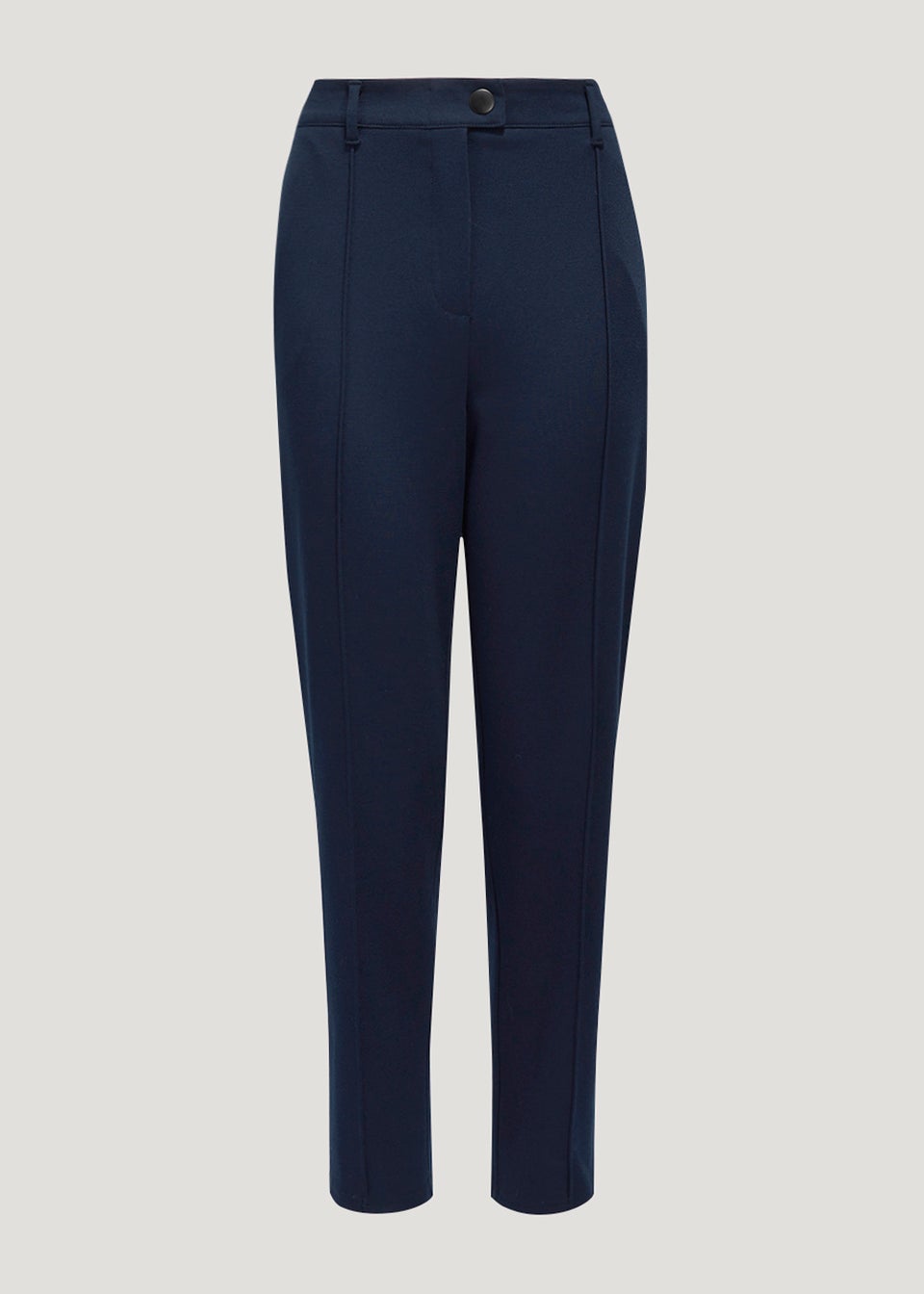 Navy Tapered Ponte Trousers - Matalan