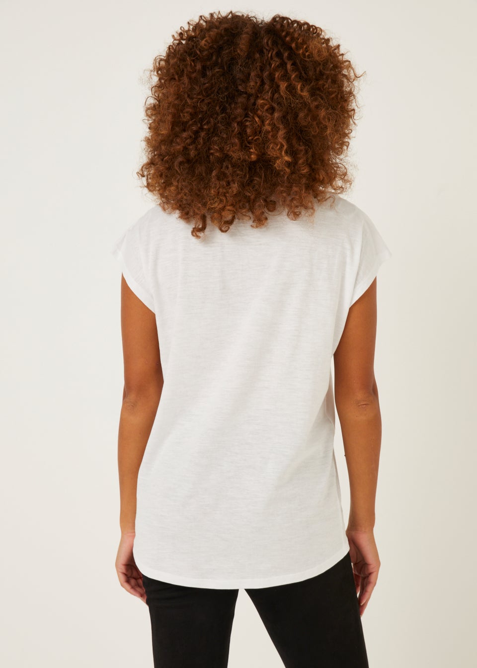 White Essential Longline T-Shirt