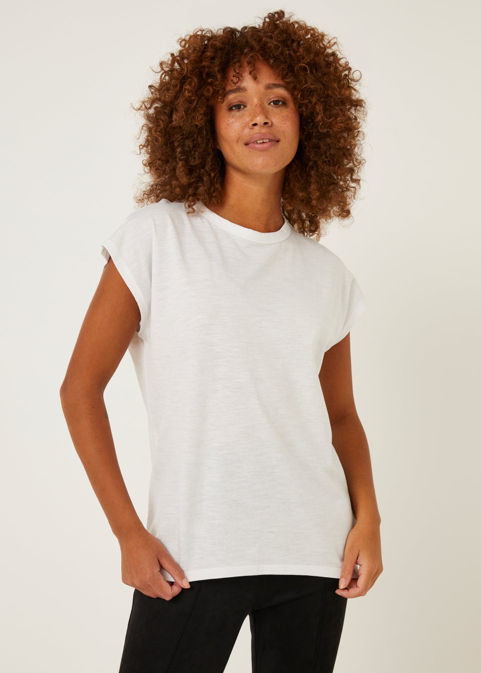 White Essential Longline T-Shirt