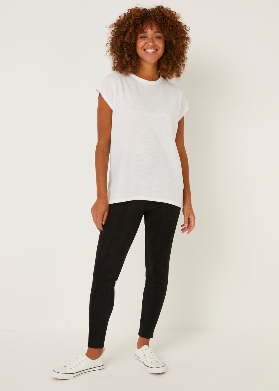 White Essential Longline T-Shirt