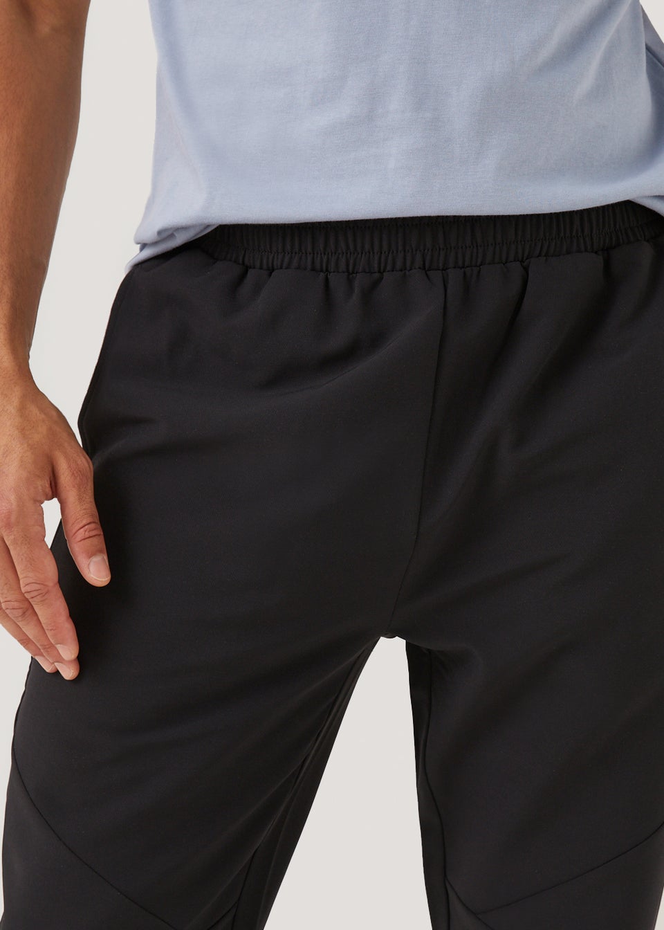 US Athletic Black Woven Tapered Joggers