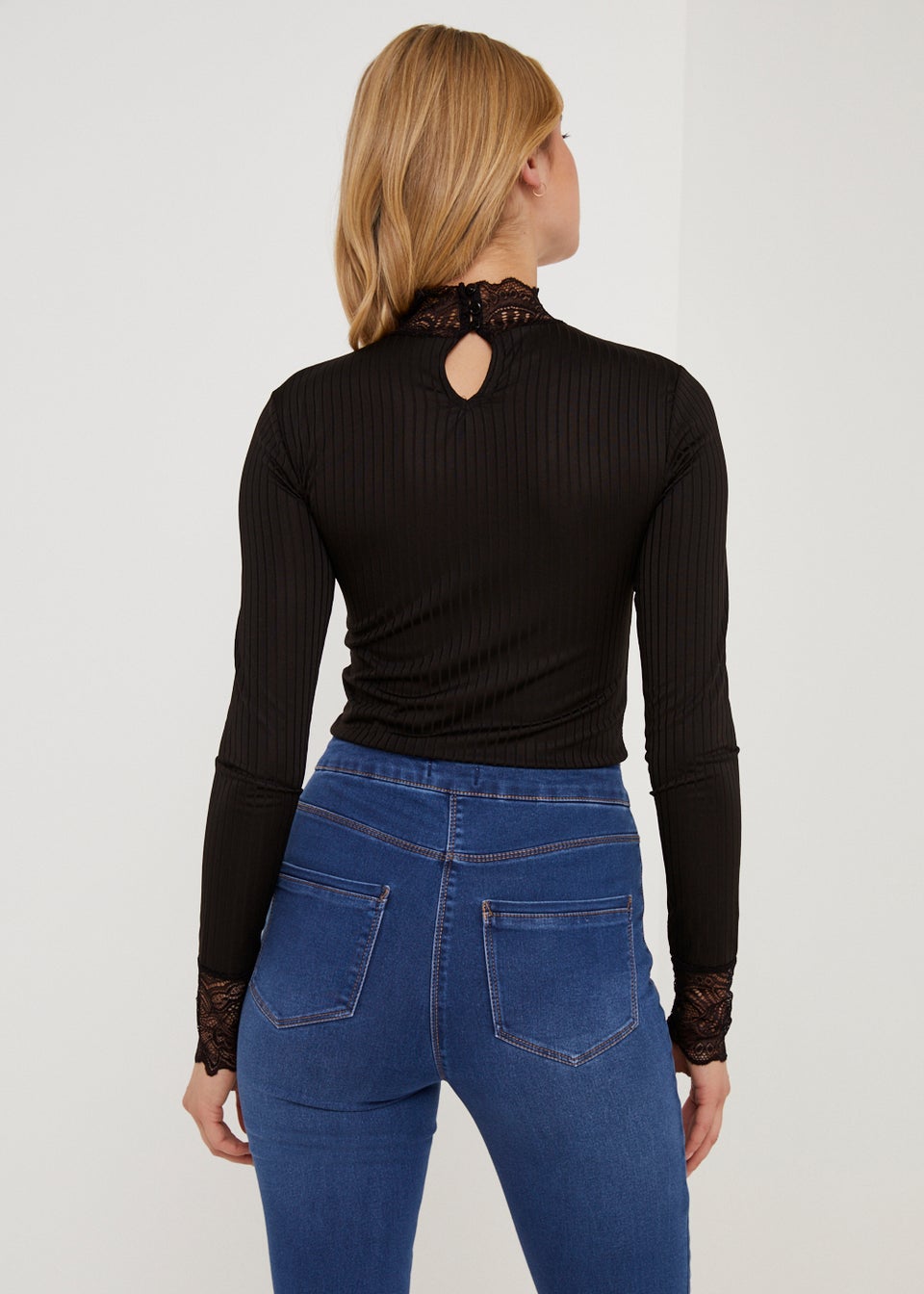 JDY Rine Black Lace Top