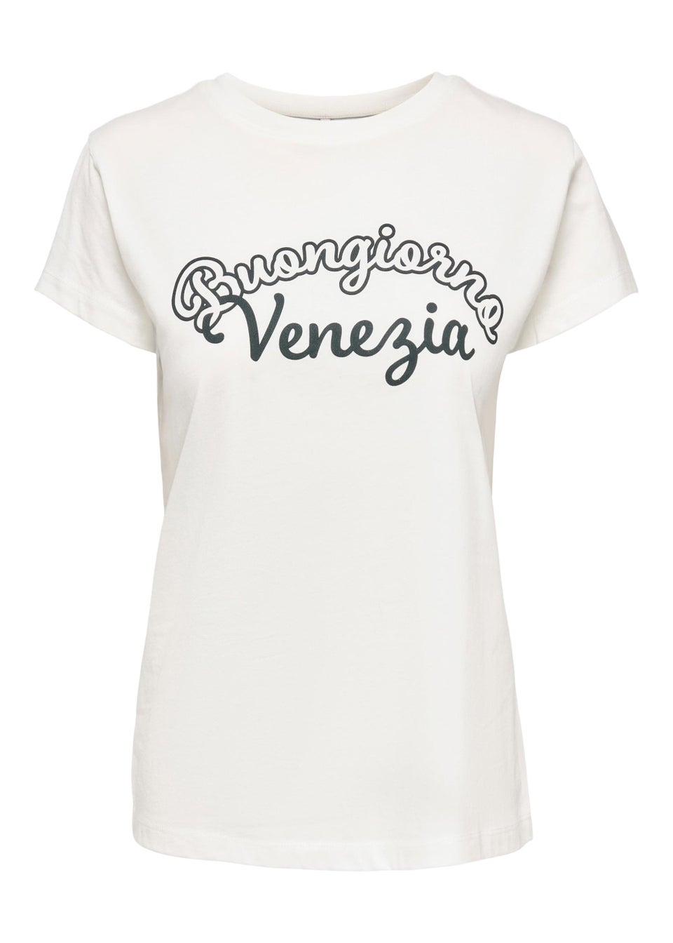 JDY Bobbi White Print T-Shirt