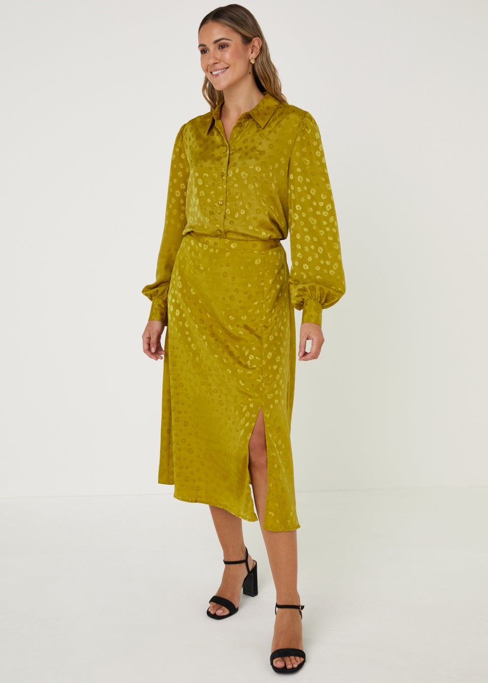 JDY Diffi Green Animal Print Shirt