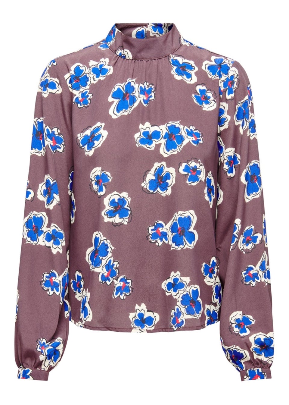 JDY Tessa Plum Floral Blouse