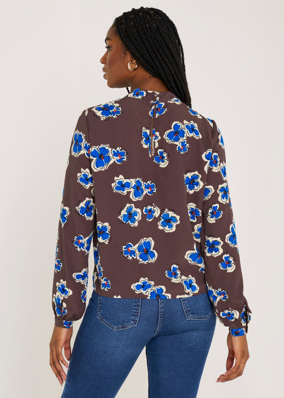 JDY Tessa Plum Floral Blouse