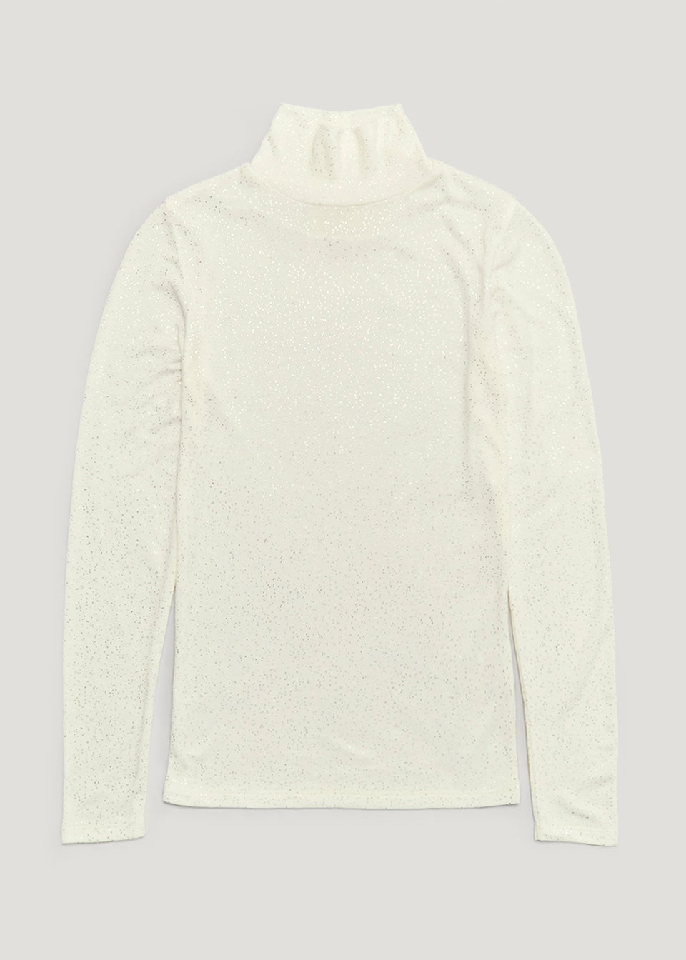 Cream Thermal Roll Neck Top