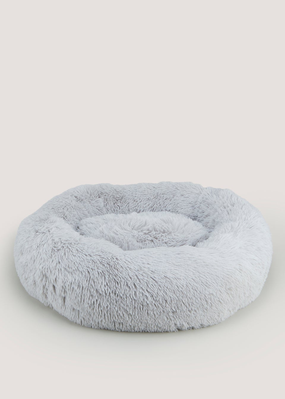Grey Faux Fur Pet Bed (Medium-Large)