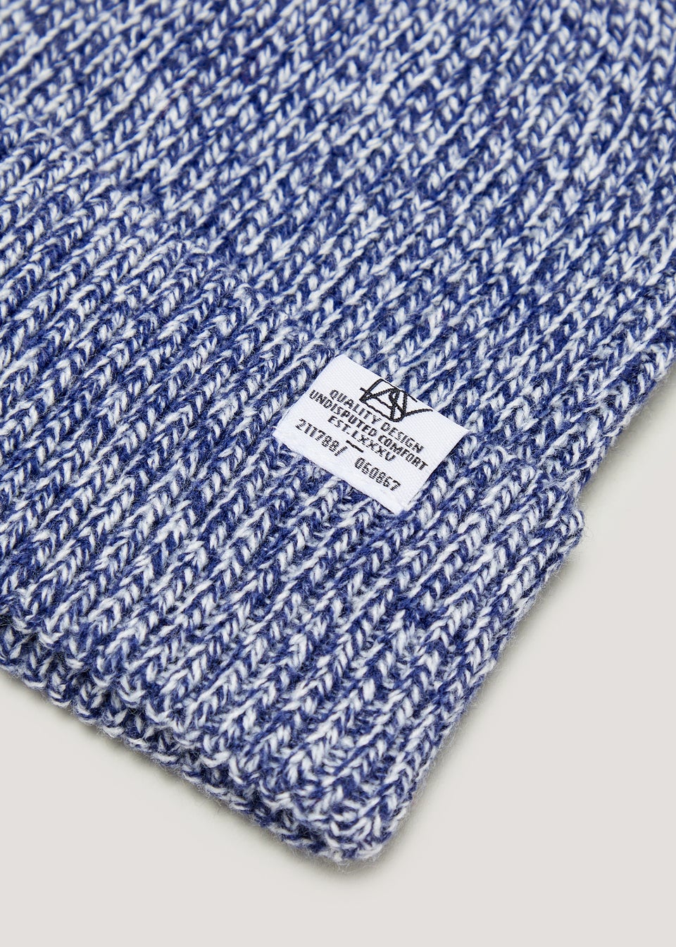 Blue Twist Yarn Beanie Hat